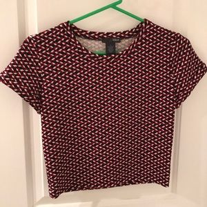 Aqua crop top NWOT
